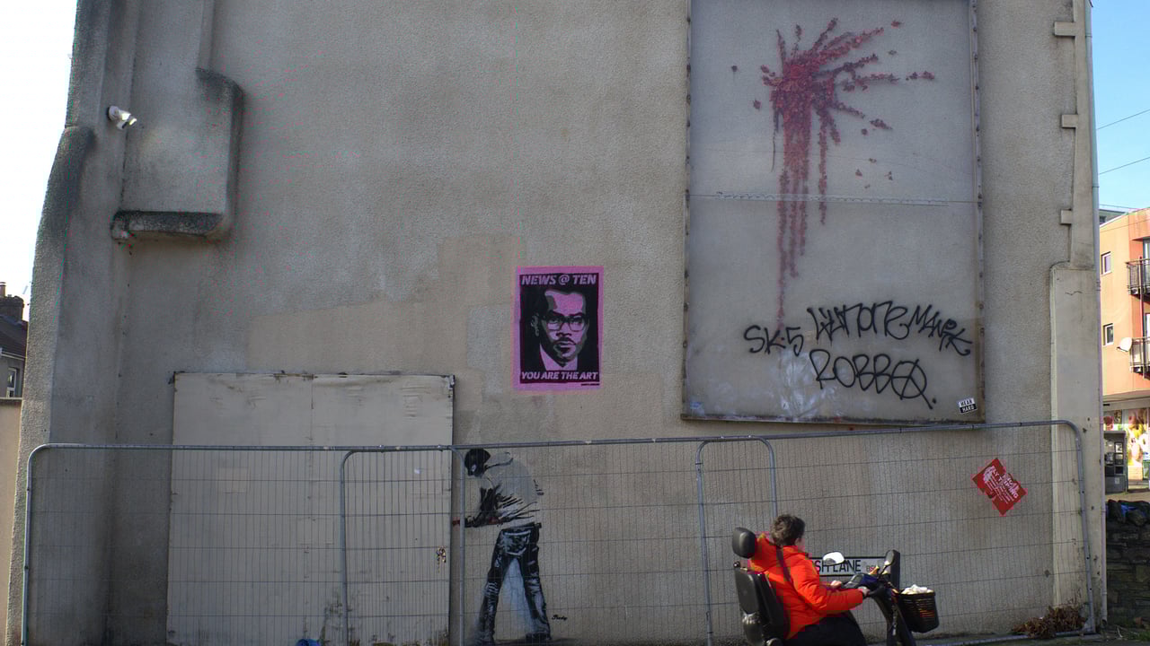 額装品/banksy bristol/バンクシー/Michelangelos Like having Michelangelo growing up in your town': Banksy