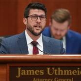 Florida Attorney General James Uthmeier speaks during a meeting at the Florida Capitol.