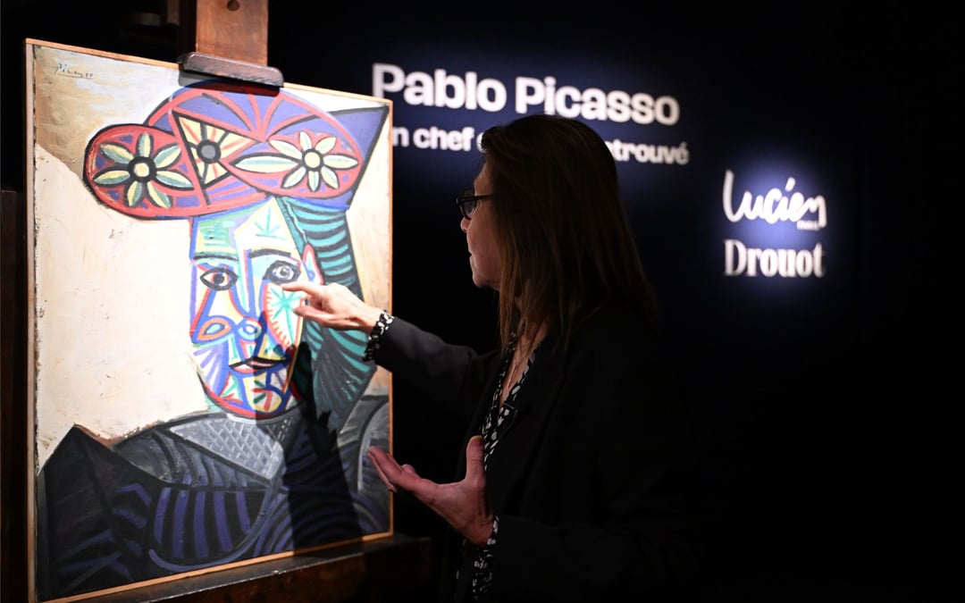Picasso portrait of muse Dora Maar in vivid hat, long hidden from view, sells for $37 million