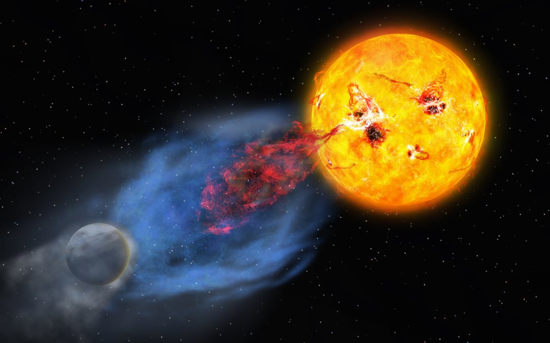 Young star reveals how early sun erupted
