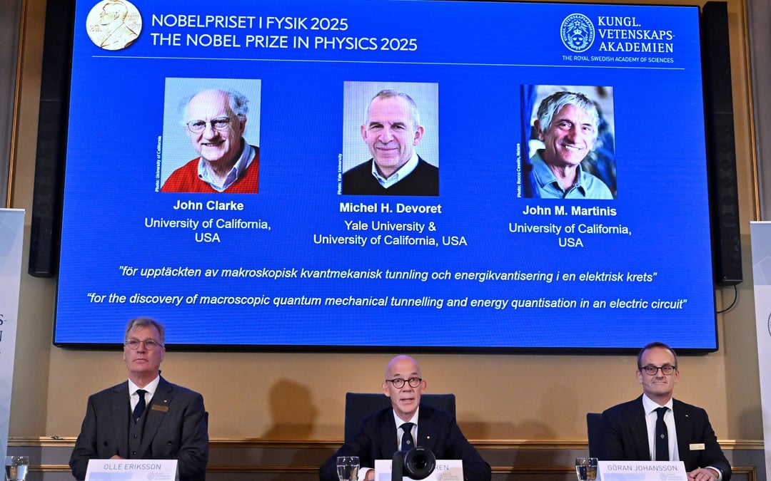 Trio of California professors wins physics Nobel for quantum mechanical tunnelling