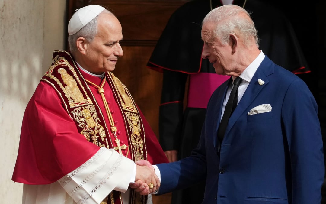 King Charles, Pope Leo pray together in historic first