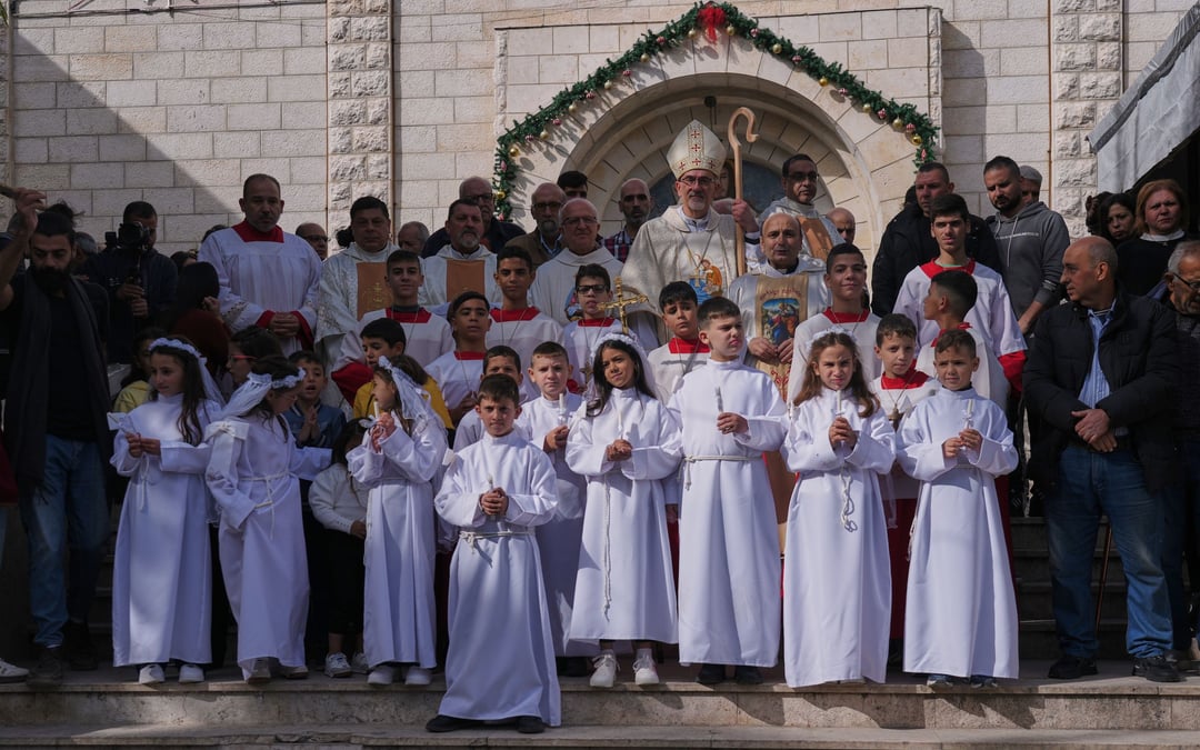 Gaza’s tiny Christian community tries to capture the holiday spirit during the ceasefire