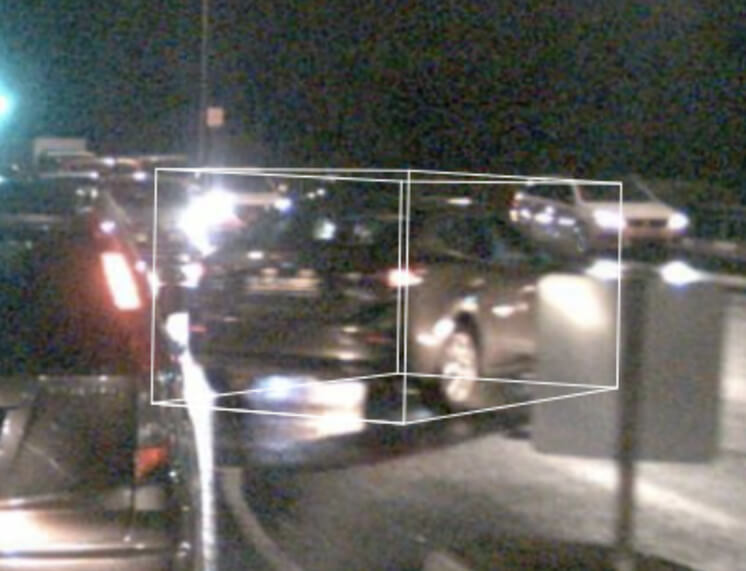 A vehicle annotated from video-only