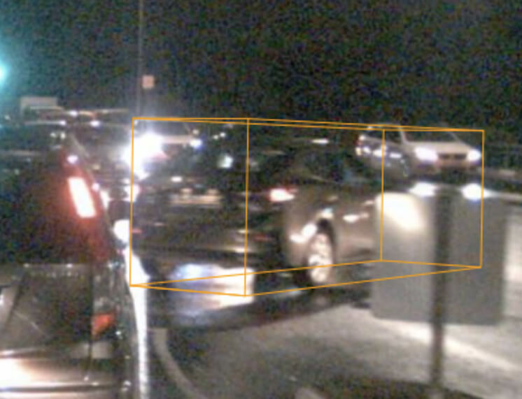 A vehicle annotated from video-only