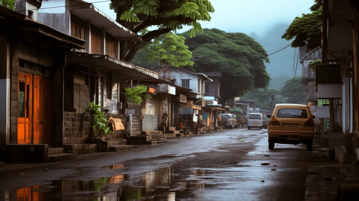 Seminyak street in the late of 80s
