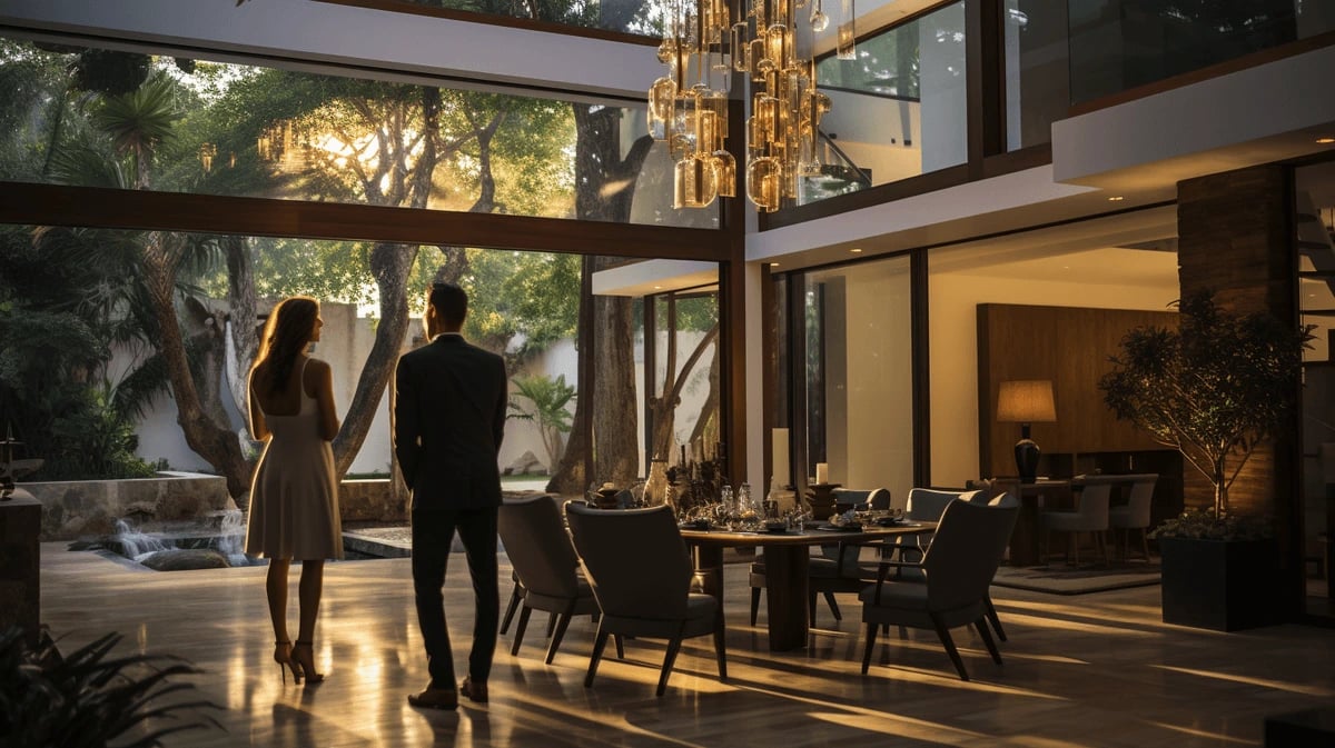 A couple stayed in a luxury villa