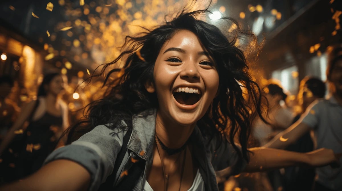 A girl clubbing in a Seminyak's night club in 2000s