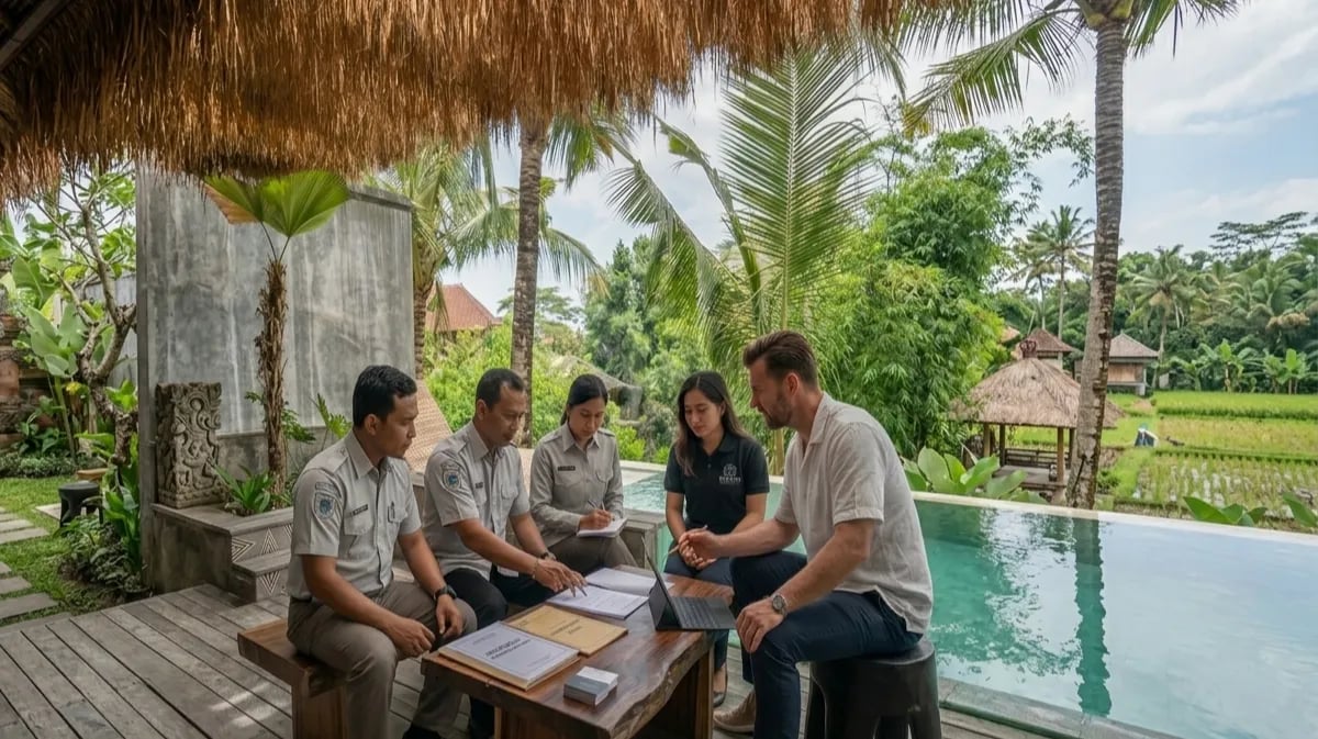 Indonesian official land registry documents for property verification