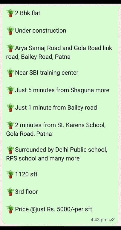 2 Bhk flat near Shaguna more, Bailey Road, Patna thumbnail 3