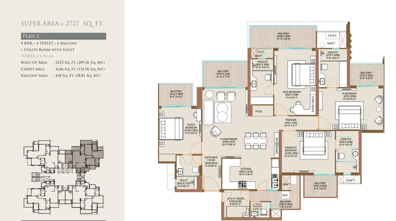 IVORY COUNTY 4Bhk Flat thumbnail 3