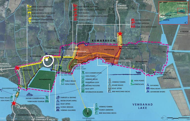 Tourism zone land on Vaikom kumuragom main road state highway under central govt tourism zone areas - 1