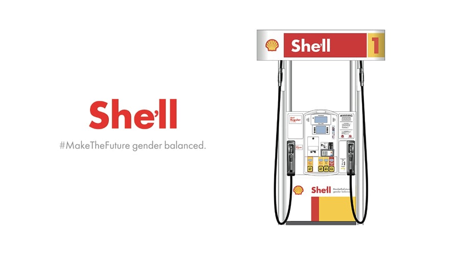 Shell’s Women’s Day campaign - so ridiculous the entire internet thought it was a Yes Men spoof, but no, it was real. 