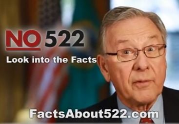 “No on 522” - a “grassroots” org funded by Grocery Manufacturers Association, DuPont Pioneer, Dow AgroSciences LLC, Monsanto Company, Bayer CropScience to campaign against labeling of GMOs
