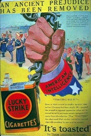 Ad Pegged to Bernays’s Torches of Freedom Campaign