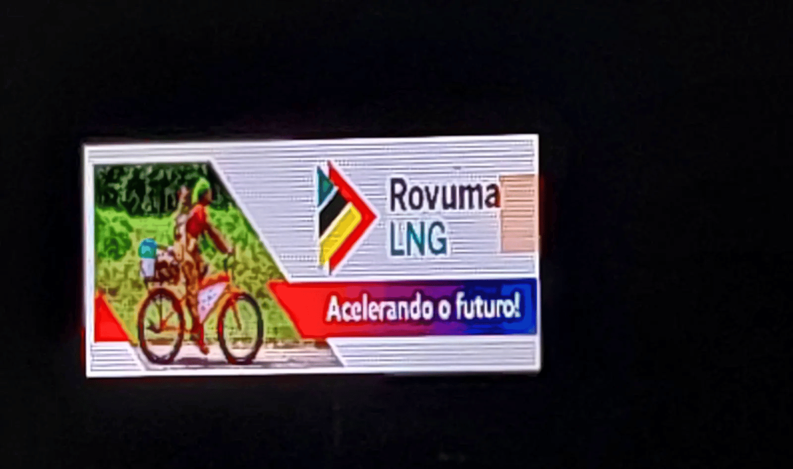 A billboard advertising the LNG project in Pemba, Cabo Delgado. Photo: Estacio Valoi