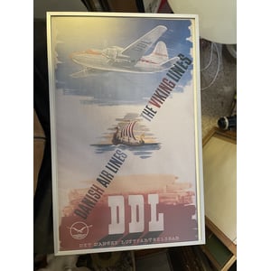 DDL - DANISH AIRLINES (1938) KUNSTNER FINN BJØRVIG - nr. 012004