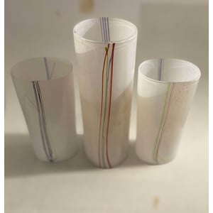 Bertil Vallien Rainbow Vases, fra Kosta Boda Rainbow Column Vase, Svensk Glaskunst 1970'erne