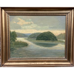 Thorval Larsen maleri (1881-1947), olie på lærred fra Charlottenborg - nr. 092555