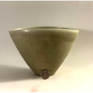 Large Palshus vase in green hare fur glaze, Design by Per Linnemann Schmidt, Denmark 1960s