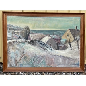 Carl B. Svendsen maleri fra 1960, olie på lærred -