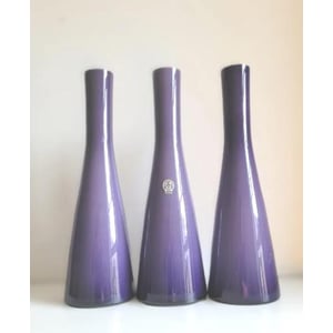 Three Scandinavian Opaline form Glass Vases by Jacob E. Bang for “Kastrup-Holmegaard”, Denmark 1960s