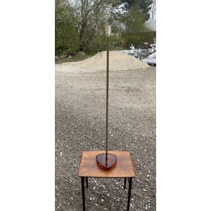 Standerlampe med glas base og forkromet stamme - nr. 200625
