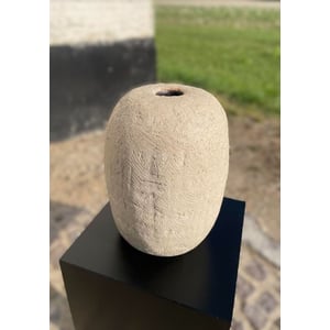 Flot rustik stentøj vase, signeret Ruth 1979 - nr. 09015