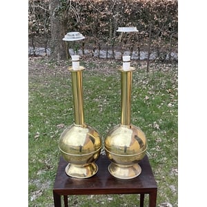 1 par messing bordlamper - NR. 625685