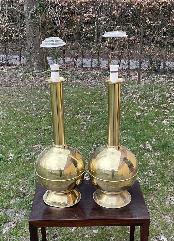 1 par messing bordlamper - NR. 625685