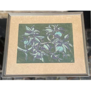 Beautiful vintage Axel Salto woodcut on Japanese paper, pencil signature