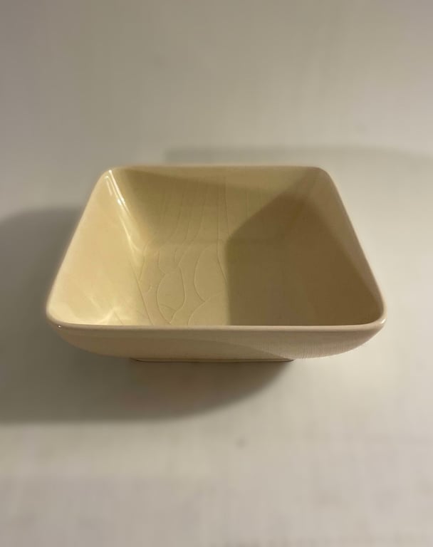 Nanna Ditzel for Søholm, ikonisk krakeleret keramik skål i beige nuance  -nr. 0990