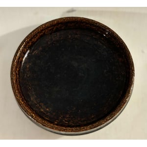 A medium and rare glazed stoneware dish from Palshus, Denmark 1960s