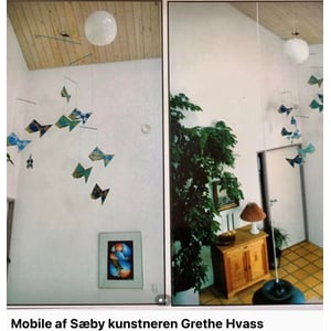 Stor flot papiruro af Sæby kunstner Grethe Hvas - nr. 0179