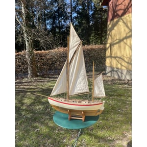 Flot stort model træskib med fine detaljer - nr- 625725