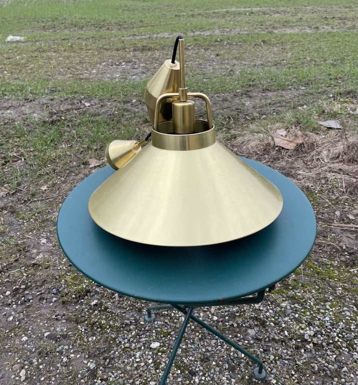 Smuk messing pendel fra 1960erne, design af Fritz Schlegel - nr. 029080