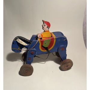 Vintage Japansk mekanisk legetøj i træ fra 30erne  - nr. 09262