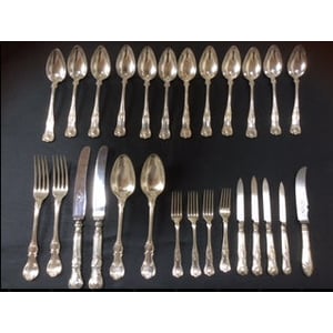 Beautiful Swedish Antique, 2 tower Silverware from the 19th Century