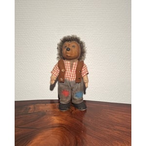 Vintage Steiff Mecky Hedgehog dukke - nr. 021360