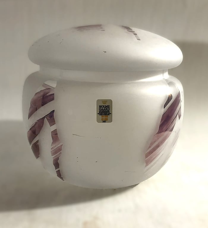 Holmegaard 'Fiesta' lågskål fra 1987, design af Pia Rakel Sverrisdottir og Michael Bang