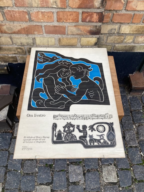 Flot vintage grafisk særtryk af Henry Heerup - nr. 01020