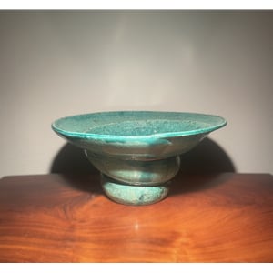 Charlotte Holm design, flot moderne Raku brændt keramik skål fra 2001 - nr. 012320