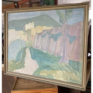 Fritz Bruzelius (1919-1974) landskab fra Vico Equenze - nr. 0301