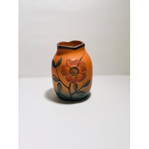 Beautiful handmade and hand-painted ceramic vase from Ipsens Enke, Denmark 1960s