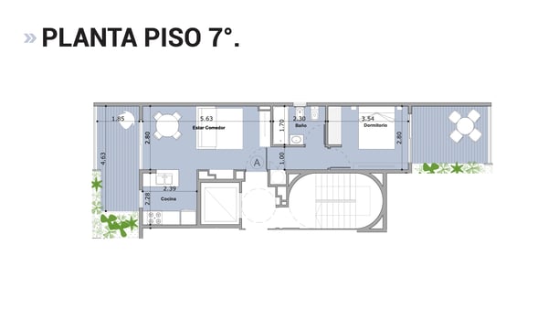 Venta Dpto. 2 Ambientes C/ doble Balcón — foto 2