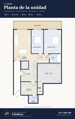 Venta departamento 3 ambientes Belgrano Guardacoche Orientacion Norte — foto 4