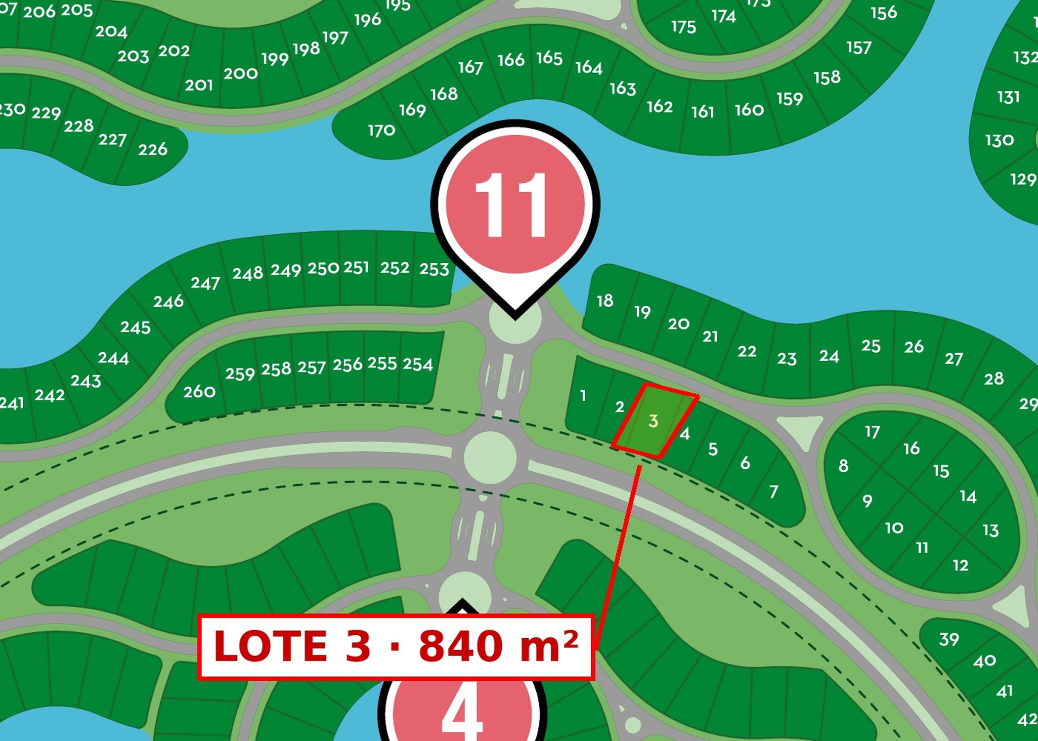 Lote en venta de 840 m² en Barrio San Sebastián – Area 11 — foto 1