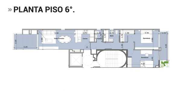 Venta Dpto. 3 Ambientes C/  doble Balcón aterrazado y parrilla — foto 2