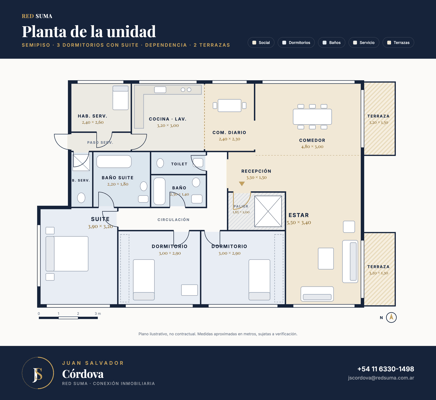 Exclusivo 4 Amb C/ Vista Panorámica al Polo | Cochera Cubierta, Baulera y Seguridad 24hs — foto 5