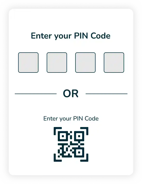 PIN and QR codes